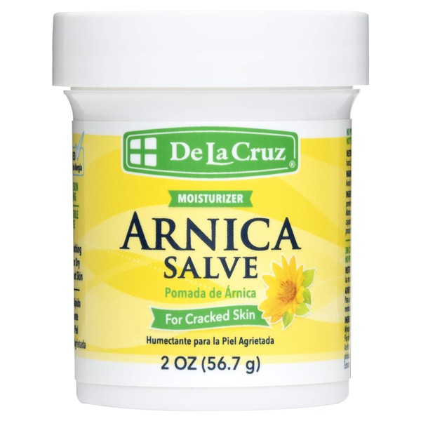 De La Cruz Arnica Salve, Foot Cream for Dry and Cracked Feet and Moisturizing Hand Salve for Dry Hands, 24 Hour Moisture for Dry and Rough Skin (2 Ounces)