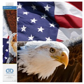DIAMOND DOTZ Bald Eagle & Flag Diamond Painting Kits for Adults - Diamond Art Kits a Relaxing Creative Craft Kit with Dotz Gems 22x28