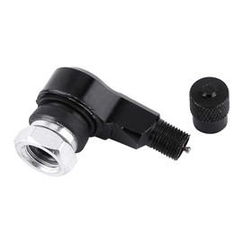 2 pieces angle valve, 11.3 mm 90 degree car motorcycle tyre angle valve angle wheel tyre shaft curved valve for standard tubeless tyres wheels (black)