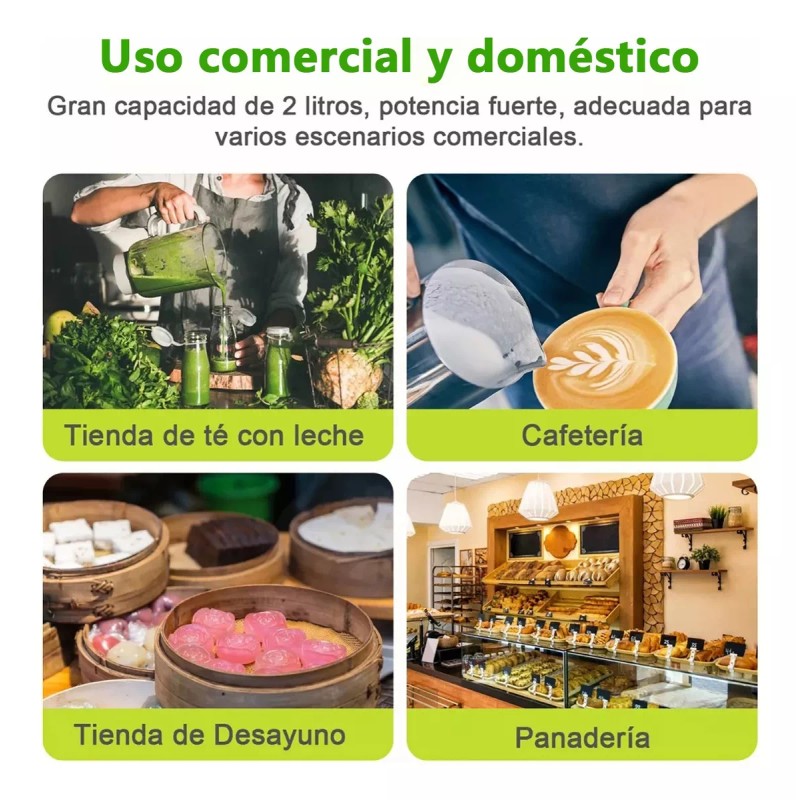 Moñinar Licuadora Profesional Uso Rudo,blender Para Hielo,1800w 2l