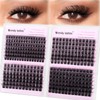 Eyelash Extensions, 10-18 Mix Cluster Lashes, C3+C9+FD18+B, Natural Lash Cluster,