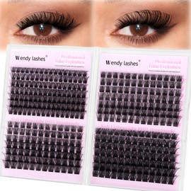 Eyelash Extensions, 10-18 Mix Cluster Lashes, C3+C9+FD18+B, Natural Lash Cluster, D-Curl Volume Eyelash Clusters, Eyelash Extensions, Individual at Home