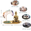 7 Chakra Healing Crystal Tree and Zen Statue Sakyamuni Buddha