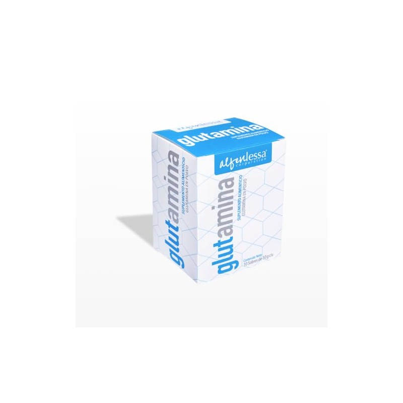 Glutamina en Polvo Con L-Glutamina, Gluconato de Zinc, Vitamina C