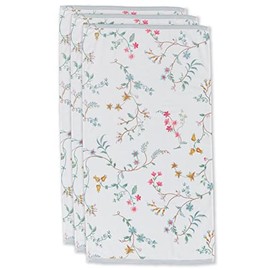 Pip Studio Les Fleurs Hand Towel Set 3 x White Size 55 x 100 x 3 cm