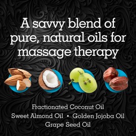 Skinsations - Body Massage Oil - Vanilla 16oz | Edible Blend of Sweet Almond Oil, Fractionated Coconut Oil, Grapeseed Oil, Jojoba Oil with Enticing Vanilla Scent, Body Oil Gift for Him and Her