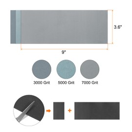 sourcing map 18pcs Sandpaper 3000 5000 7000 High Grit 9 x 3.6 Inch Silicon Carbide Abrasive Wet Dry Sanding Sheets for Wood Finishing, Metal Sanding, Automotive Polishing