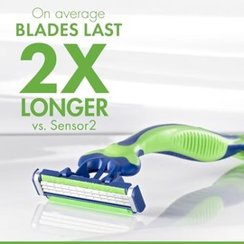 Gillette Sensor3 Sensitive - Maquinilla de afeitar desechable para hombre, 4 maquinillas de afeitar