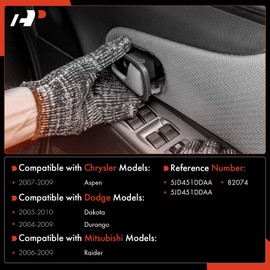 A-Premium Front or Rear Left Driver Side Interior Door Handle Compatible with Dodge Durango 2004-2009, Dakota 2005-2010 & Chrysler Aspen 2007-2009 & Mitsubishi Raider 2006-2009, Replace# 5JD451DDAA