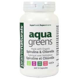 Prairie Naturals Aqua Greens Spirulina & Chlorella 500mg - 360 V-Caps