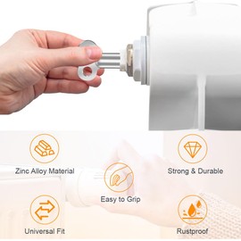 Flintronic Radiator Bleed Key, Metal Triangular Key, 5 Zinc Alloy Aluminium, Radiator Bleed Key, Radiator Valve Clock Key for Bleeding and Bleeding