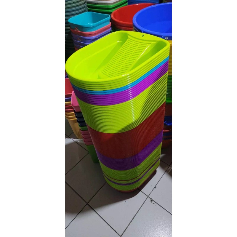 mdj Lavadero Portatil De Plastico Ropa Tina Practico 10 Litros