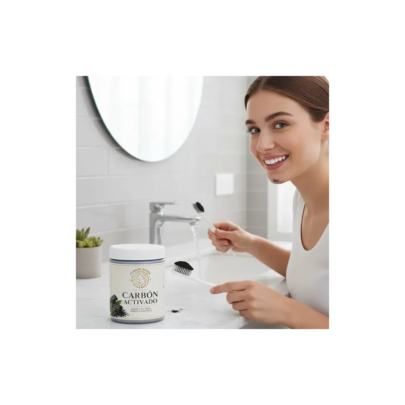 Carbón Activado Natural Pureza Divina 40g Dientes Blancos