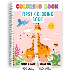 First Coloring Book for Toddlers 1-3. Kids Coloring Pages Adventure, Size (8.5 x 11 inches), 50 Pages, Think Sheets 199 GSM