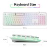 LANGTU Membrane Gaming Keyboard, Rainbow LED Backlit Quiet Keyboard for