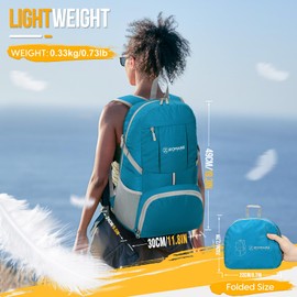 ZOMAKE Mochila para Acampar Plegable de 35L- Mochila de Senderismo-Mochila de Viaje Ligera Para Hombre Mujer-Impermeable-Adecuado para Camping-Escalada-Deportes-Ciclismo