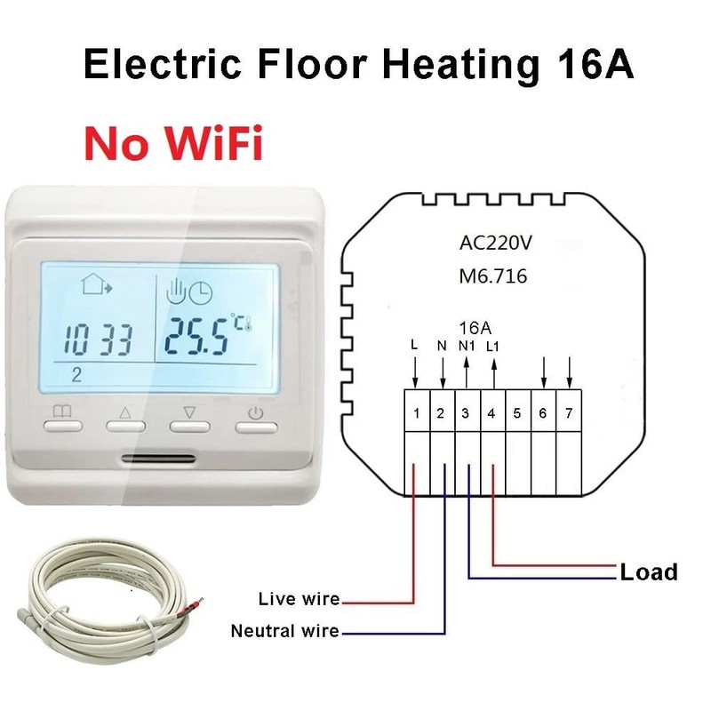 MincoHome Programmable Thermostat for Elestric Floor Heating Room Temperature Controller