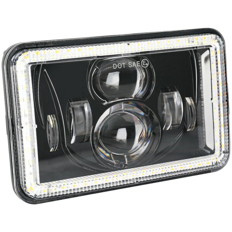 BraveWAY 4PCS 4X6" LED Headlights DOT Approved with High Low