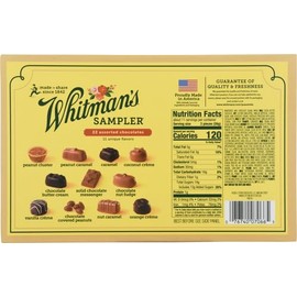 WHITMAN'S SAMPLER Assorted Milk & Dark Chocolate Candy Gift Box, 10 oz.