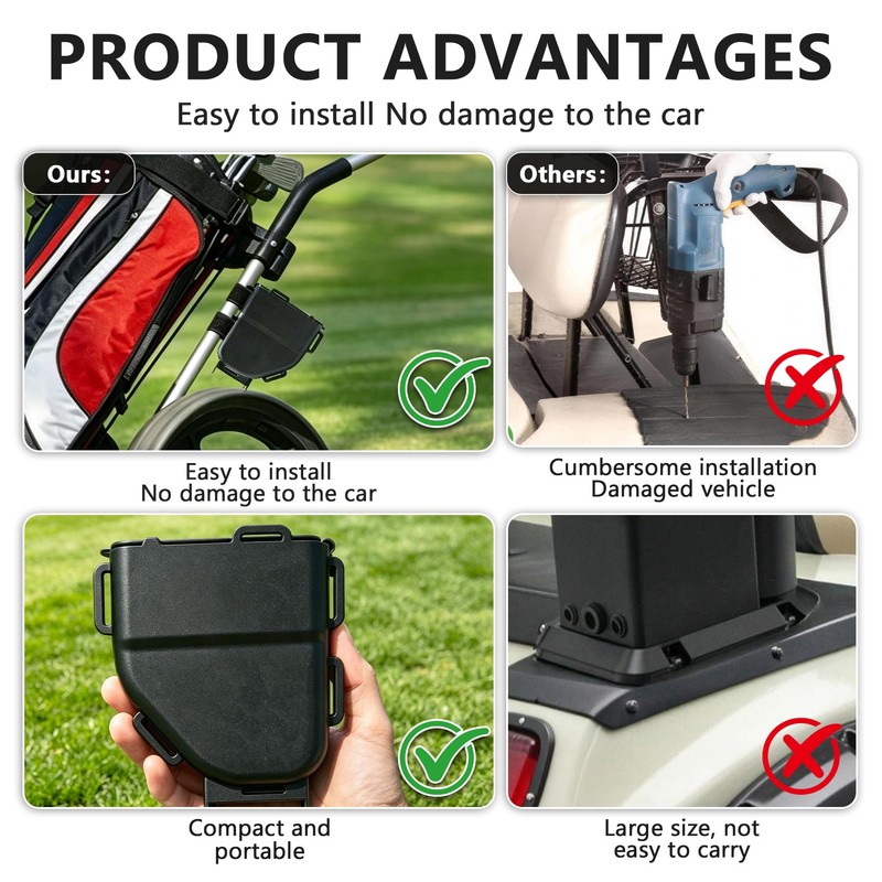 Ruppence Golf Ball Washer Club Head Cleaner Kit, 2-in-1 Portable