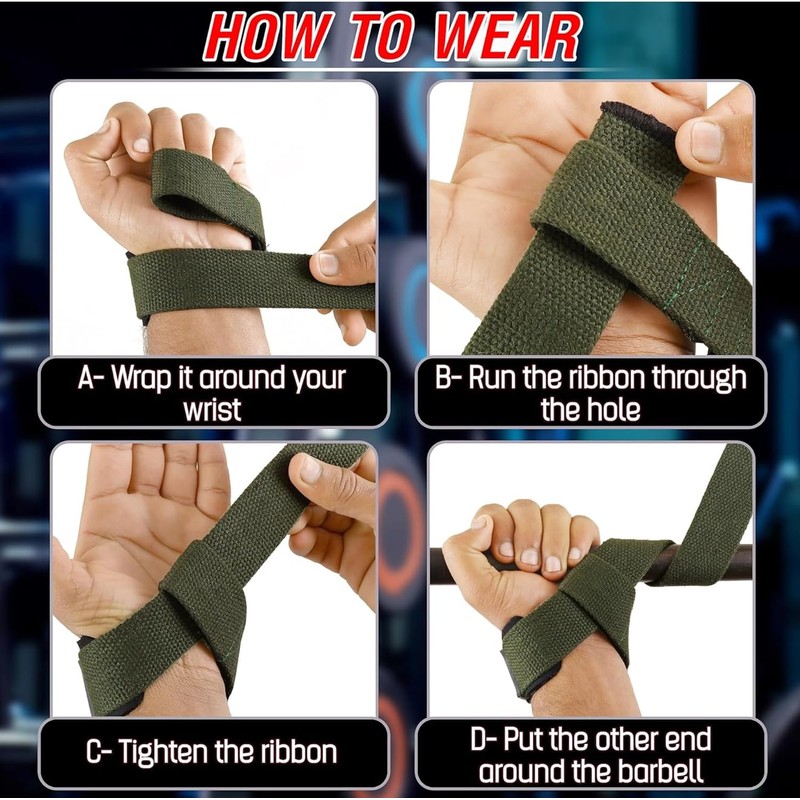 Eagle Sport Weight Lifting Straps, Cotton Canvas, lifting Support, Set