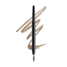 NYX Professional Makeup Eyebrow Pencil, Precision Brow Pencil, Both Sides with Flat Eyebrow Pencil and Brush, Vegan Formula, Shade: Taupe
