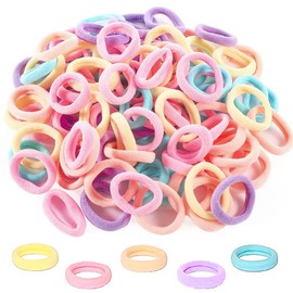 Pengxiaomei 200 Pcs Baby Hair Ties, Toddler Hair Elastics Kids Seamless Elastic Hair Bands Kids Hair Ties Mini Ponytail Holders for Girls and Kids