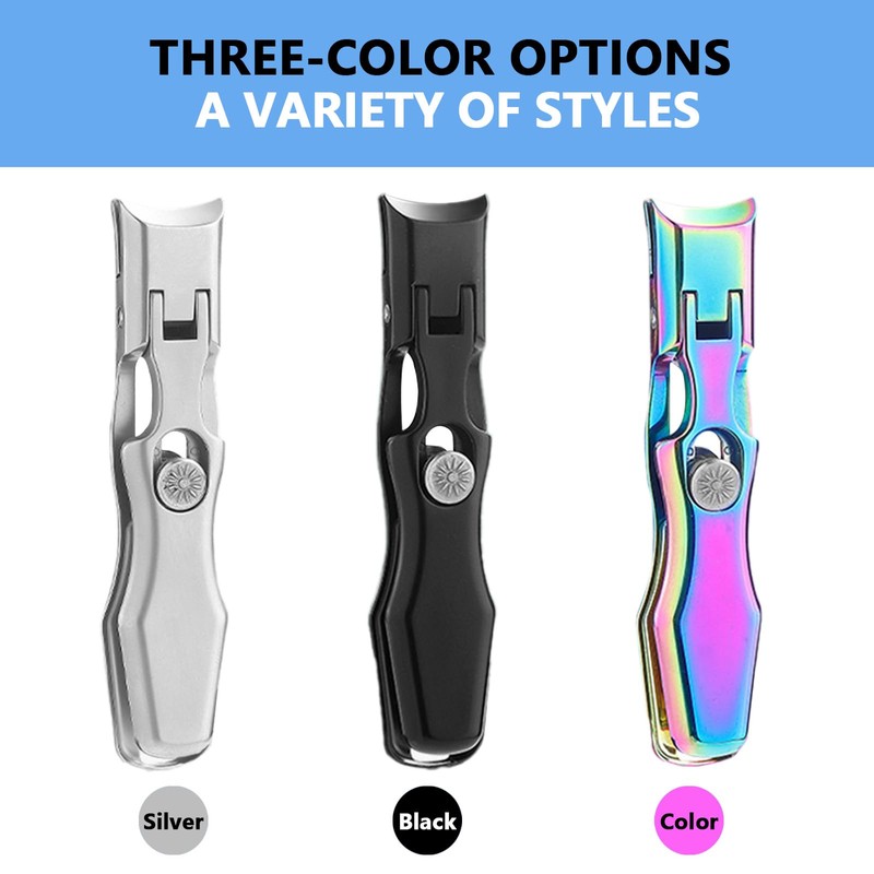 German Grip Nail Clippers with Catcher File & Safety Lock,