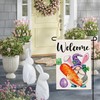 zeevly Easter Gnomes Garden Flag 12x18 Inch Double Sided Carrot