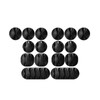 16 Pack, Adhesive Cable Clips, Premium Black Cable Clips Holders,