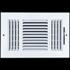 Fits 10x6 Duct Opening 3 Way Steel Air Supply Diffuser