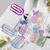 2pcs Paperclip Bookmark Mold, 9-Cavity Silicone White Resin Bookmark Molds