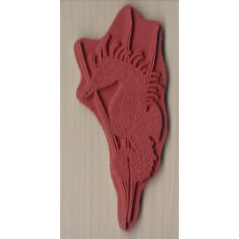Impression Obsession Ocean Seahorse Wood Mounted Rubber Stamp IMPRESSION OBSESSION D1325 New