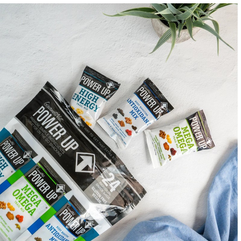 Gourmet Nut Power Up Trail Mix, 1.5 oz, Variety Pack,