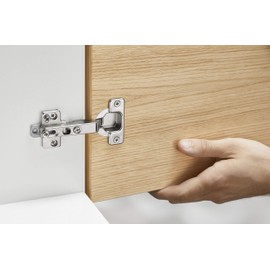 Gedotec Pot Hinge Kitchen Cabinet Pot Hinge Corner Stop - 71B3550 | Blum Clip Top Blumotion Cushioning | Door Hinge Pot Diameter 35 mm for Screwing | 1 Piece - Furniture Hinge 110° with Mounting Plate
