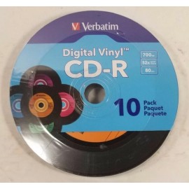 Verbatim CD‑R 52x 700MB 80 Minute Disc 10 Pack   looks like VINYL RECORDS   NEW