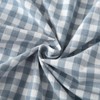 Silnuo Light Blue Plaid Ruffle Throw Pillow Covers Set of