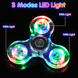 Gigilli Fidget Spinners 16 Pcs, Kids Party Favors, LED Light Up Bulk Fidget Spinners Kids 4-12 Goodie Bag Stuffers Glow in The Dark Party Supplies Birthday 3+ Gifts