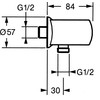 Hansa 4460100 Hansajet Wandanschlussbogen