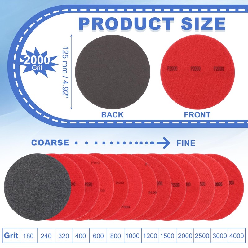 YELARXI Bowling Ball Sanding Pads, Hook and Loop Sanding Sponge