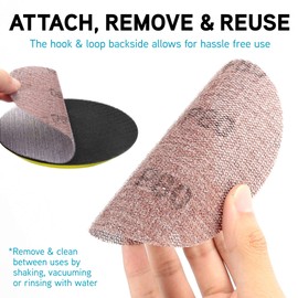 LotFancy 5 Inch Mesh Abrasive Sanding Discs, 30PCS 80 100 120 180 240 320 Grit Dust Free Sandpaper Assortment for Car, Woodworking - Hook and Loop Random Orbital Sander Round Sand Paper