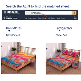 Pangzi Bohemian Duvet Cover Set Lightweight Microfiber Bedding Set (King)