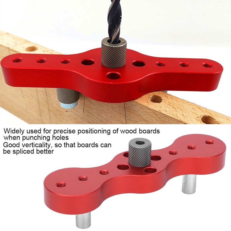 Woodworking Dowel Drill Guide Jig Positioner Aluminum Alloy 6/8/10mm Hole