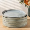 theterra Dinner Plates Set of 6, 10.25 Inch Ceramic Dinner