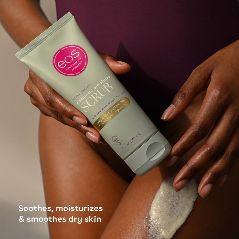 eos Cashmere Skin Collection Pre-Shave Scrub- Vanilla Cashmere Scented, Body