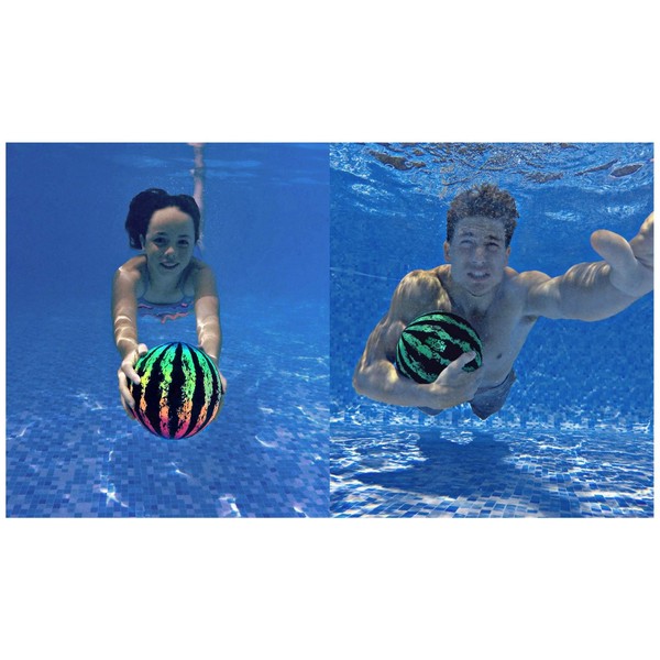Watermelon Ball Combo Pack | The Ultimate Swimming Pool Game | Pool Ball for Under Water Passing, Dribbling, Diving and Pool Games for Teens, Kids, or Adults