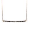 InfinityGemsArt AA+ Grade Black Diamond Gemstone Beads Bar Necklace, Dainty