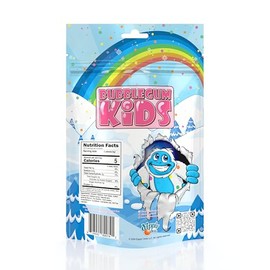 Bubblegum Kids Frozeti's Rainbow Ice Dippin' Dots Sugar Free Gum | Stocking Stuffers, Holiday Candy, Party Favors | Sugarless Gum, Vegan, Peanut Free, Low Calorie Option for Kids & Adults | 6 Pack