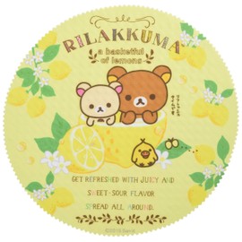 Rilakkuma 917819 Cleaning Cloth, Round 5.9 x 5.9 inches (15 x 15 cm), Fresh Lemon