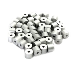 Aluminum Swage Stop for 1/8" Wire Rope Cable - Aluminum Cable Stop Sleeve for 1/8 Inch Wire Rope Swage Clip Aluminum Cable Crimp Sleeves Cable Stops 1/8" Aluminum Swage Sleeves (200)